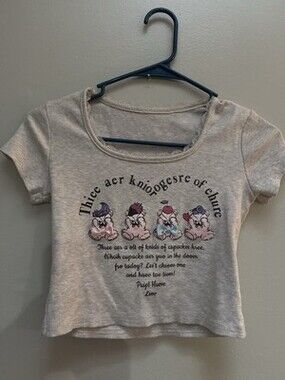Kawaii Teddy Bear Baby Tee Coquette Bow Crop Top Soft Girl Harajuku Japanese Y2K